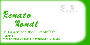 renato mondl business card